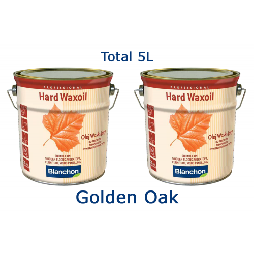 Blanchon HARD WAXOIL (hardwax) 5 ltr (two 2.5 ltr cans) GOLDEN OAK 07721150 (BL)